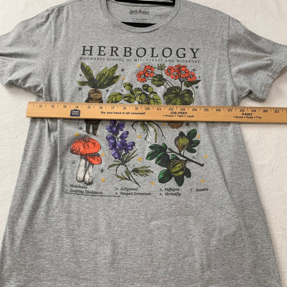 Harry potter Hogwarts herbology‎ gray crew neck tee t-shirt size medium men's - Picture 8 of 12
